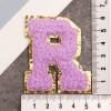 Purple Embroidered Iron-On Letter Patches, 26 Pieces view 3