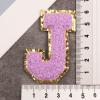 Purple Embroidered Iron-On Letter Patches, 26 Pieces view 4