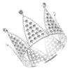 Round Silver Alloy Rhinestone Crown for Brides and Celebrations view 1