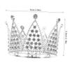 Round Silver Alloy Rhinestone Crown for Brides and Celebrations view 2
