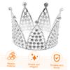 Round Silver Alloy Rhinestone Crown for Brides and Celebrations view 4