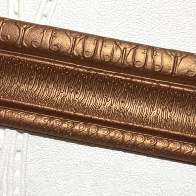 3D Stereo Wall Sticker, Waterproof and Moisture-Resistant Baseboard Sealing Paste, TV Background Wall Edge Strip, Frame, Paster-Pearl Copper, CN