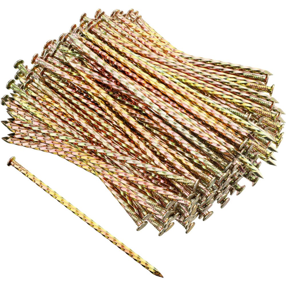 100 Galvanized Spiral Landscape Stakes, 6 in