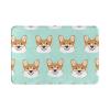 40 x 60 cm Corgi Glasses Mint and Orange Floor Mat view 1