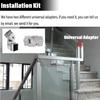 OKUOKA Stainless Steel Handrail Glass Panel Balustrade Black Post for Stairs, Balconies, Pool Fences, 60/85/90/95/115/125/130 cm view 4
