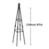 RADAAB Freestanding Obelisk Plant Support Trellis for Roses and Climbing Plants, Weather-Resistant, 120 cm/47 in, Black view 2