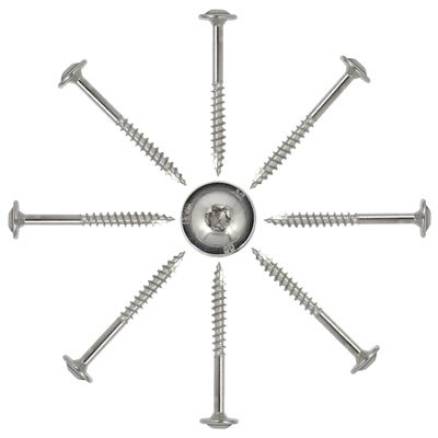 25 Stainless Steel A2 Washer-Head Wood Screws 4.5 x 70 mm
