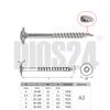 25 Stainless Steel A2 Washer-Head Wood Screws 4.5 x 70 mm view 2