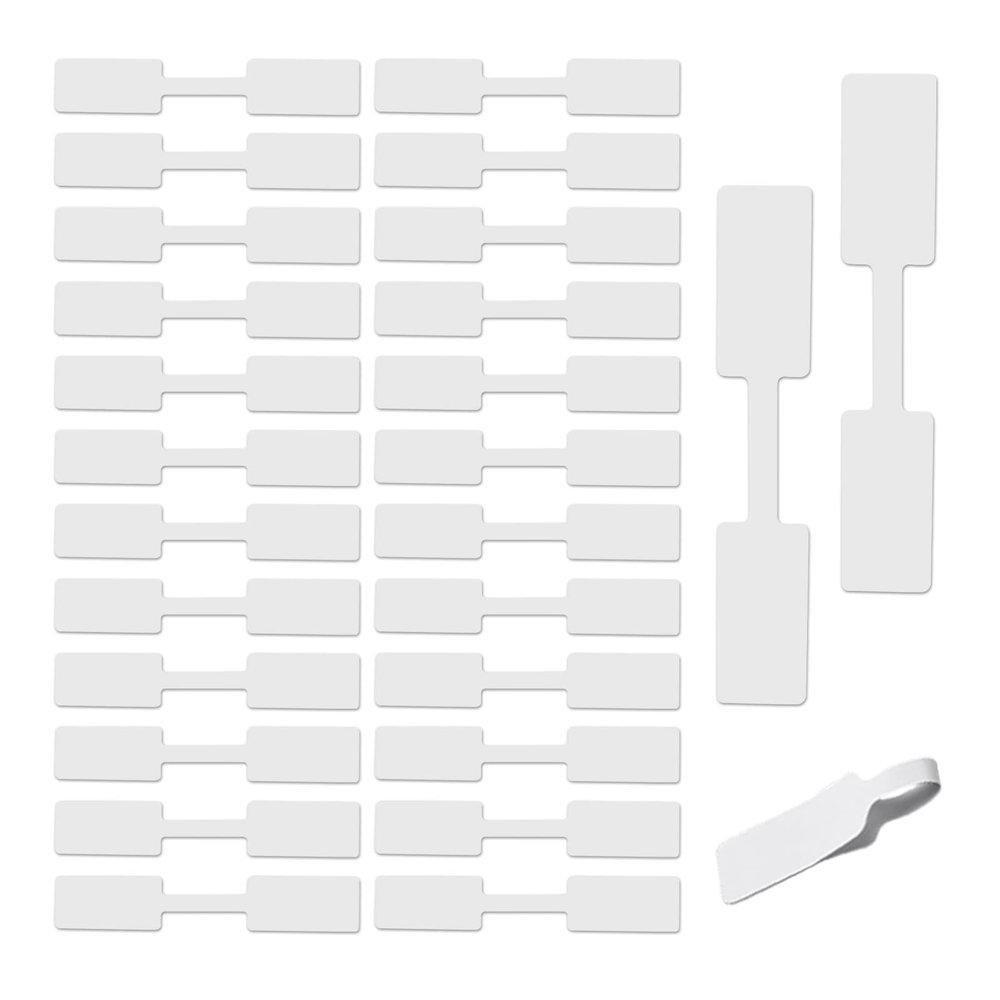 500 Small White Jewelry Price Tags, 26 x 12 mm