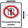 Daged No Passenger Transport Sticker 23 x 16 cm, ISO 7010-P027, T-170 view 3