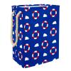 Laundry Basket with Handles, Nautical Blue Lifebuoy, Large, Customizable view 1