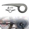 Hellery Bicycle Chain Guard, Durable Lightweight Chain Cover, Silver + Tail Buckle view 3
