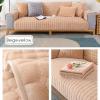 YWQJL Velvet Sofa Cover, Camel, 90 x 90 cm view 3