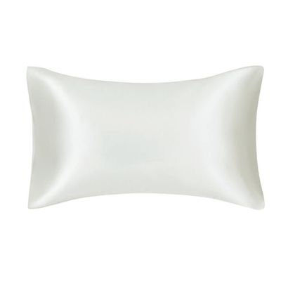 Solid Color Silky Satin Pillowcase, Beige, USA Full (20 x 26 in)