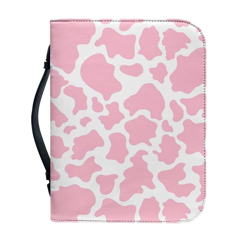 Poceacles Cow Spot Pattern Bible Cover for Women and Men, 2XL
