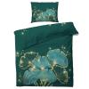 GEDAEUBA Summer Ginkgo Bedding Set, 135 x 200 cm, Dark Green Plant Pattern, Reversible Duvet Cover and Pillowcase view 2