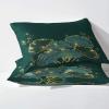 GEDAEUBA Summer Ginkgo Bedding Set, 135 x 200 cm, Dark Green Plant Pattern, Reversible Duvet Cover and Pillowcase view 3