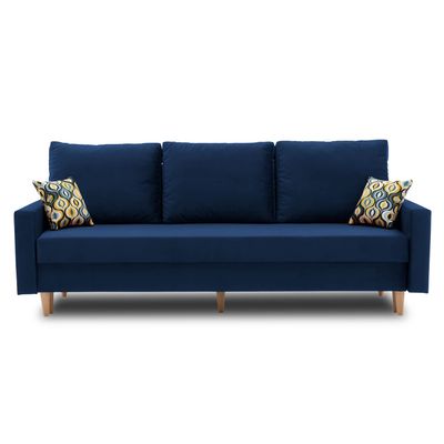 ETNA PRO Sofa Bed with Storage – Modern Design – T-30 Polyurethane Foam + Bonnell Springs (KRONOS 09)