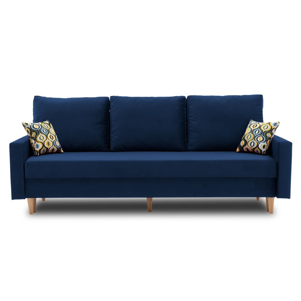 ETNA PRO Sofa Bed with Storage – Modern Design – T-30 Polyurethane Foam + Bonnell Springs (KRONOS 09)