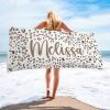 mxn Personalized Leopard Print Beach Towel view 1