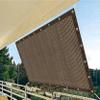 Rectangular Garden Sun Shade Sail 5.5 x 9.5 m, HDPE Breathable UV Protection, Brown view 2