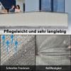 Rectangular Garden Sun Shade Sail 5.5 x 9.5 m, HDPE Breathable UV Protection, Brown view 3