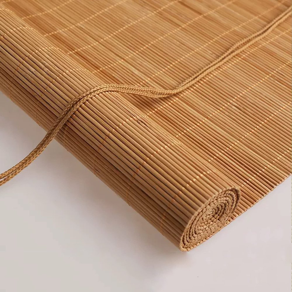 zhijiaqian456 Bamboo Roller Blind, Natural Bamboo, 75 x 120 cm