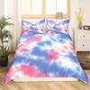 Tie-Dye Duvet Cover Set, Navy Blue and Pink, 1 Pillowcase view 2