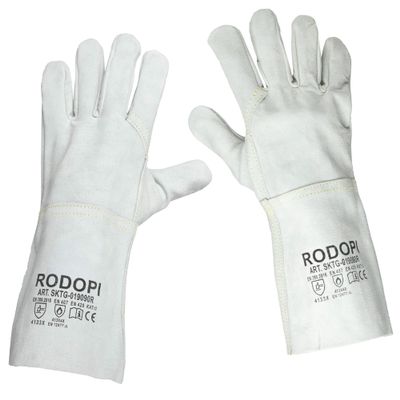 RODOPI FIREWELD-Protect Welding Gloves, 1–10 Pairs, Sizes 8–11, Split Cowhide, EN 12477 Type A, 33 cm
