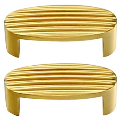 Brass Wardrobe and Kitchen Cabinet T-Bar Pull Handles, 2-Pack, Gold, 16 mm/0.6 in