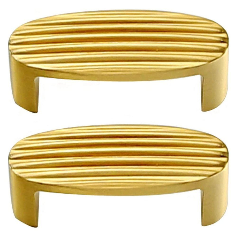 Brass Wardrobe and Kitchen Cabinet T-Bar Pull Handles, 2-Pack, Gold, 16 mm/0.6 in