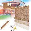 Bamboo Roman Blinds, Cordless Reed Roll-Up Shades, Decorative, Waterproof and Breathable, for Home and Garden (W140 x H280 cm / 55 x 110 in) view 1