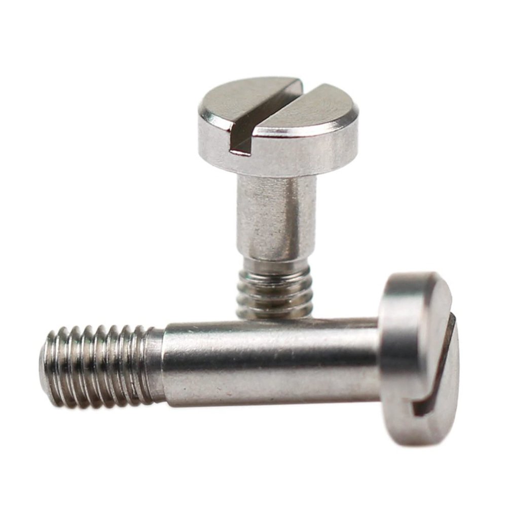 BELLAY 2-Pack M3 Slotted Shoulder Screws, Shaft Shoulders, Limit Stops, Screw Plugs, Bolt Rods, 3 mm Diameter, 3–20 mm Length (Size: M3 × 6 mm × D3 × 6 mm)