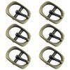 LUORNG Halter Buckles, 6 Pack, 1/2-Inch Antique Zinc Alloy Oval Center-Bar Single-Prong Strap Buckles, 23 x 17 mm view 1