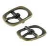 LUORNG Halter Buckles, 6 Pack, 1/2-Inch Antique Zinc Alloy Oval Center-Bar Single-Prong Strap Buckles, 23 x 17 mm view 3