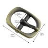LUORNG Halter Buckles, 6 Pack, 1/2-Inch Antique Zinc Alloy Oval Center-Bar Single-Prong Strap Buckles, 23 x 17 mm view 4