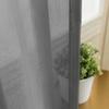 TOPICK Striped Sheer Bistro Curtains, 2-Piece Set, 90 x 90 cm, Gray view 2