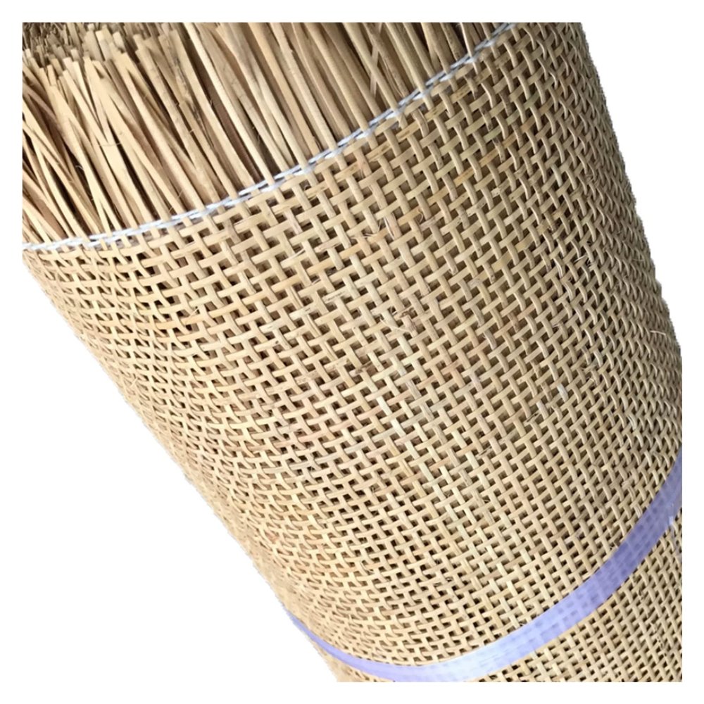 SQQEZ Natural Rattan Webbing, Pre-Woven Open-Weave Cane Mesh for Caning Projects, Furniture Repair, or Home Decor, 70 x 100 cm