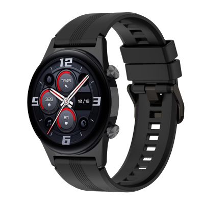 TINGYR 22 mm Soft Silicone Band for Google Pixel Watch, Easy to Replace, Slim Replacement Band for Huawei Watch 3 - Black