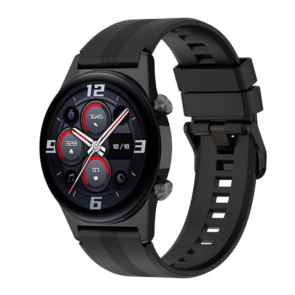 TINGYR 22 mm Soft Silicone Band for Google Pixel Watch, Easy to Replace, Slim Replacement Band for Huawei Watch 3 - Black