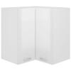LIFTRR Corner Wall Cabinet, High-Gloss White, 57 x 57 x 60 cm view 1