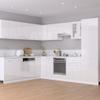 LIFTRR Corner Wall Cabinet, High-Gloss White, 57 x 57 x 60 cm view 3