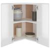 LIFTRR Corner Wall Cabinet, High-Gloss White, 57 x 57 x 60 cm view 4