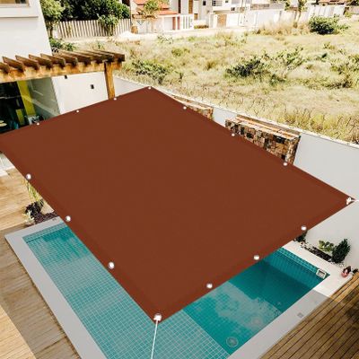 Waterproof Rectangular Shade Sail 2 x 7 m, 98% UV Protection, Rust Red