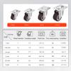 Rozhuhro 4-Pack Furniture Casters, Dual-Locking 360° Swivel, Heavy-Duty, 100 kg Capacity, 1 Inch view 4