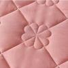 FCLDESHOP Decorative Solid Quilted Waterproof Mattress Protector, Pink, 180 x 220 cm view 3