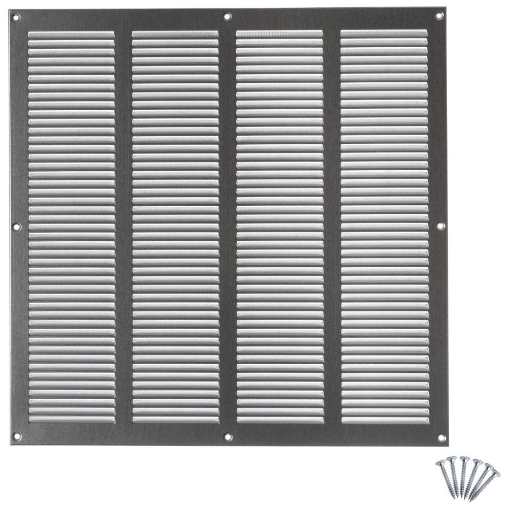 ABOUT VENT 400 x 400 mm Galvanized Ventilation Grille with Insect Screen