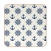 Helm of a Ship Beverage Coasters, 6-Piece Leather Set view 1
