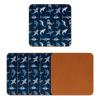 Shark Dark Pattern Leather Drink Coasters, Set of 6 view 2
