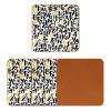 Drink Coasters, Set of 6, PU Leather, ABCP Pattern view 2